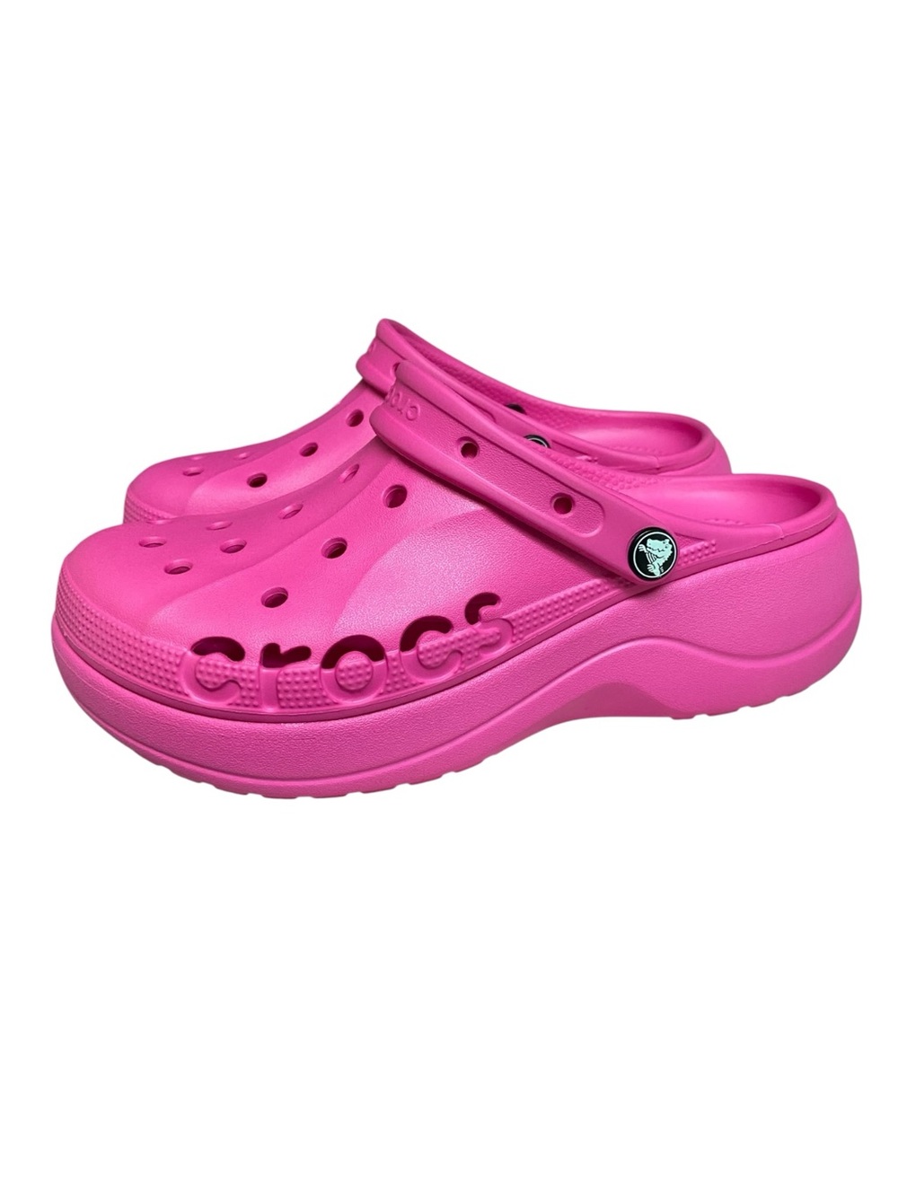 CROCS  Womens 8 Baya Platform Clog Sandal Electric Hot Pink